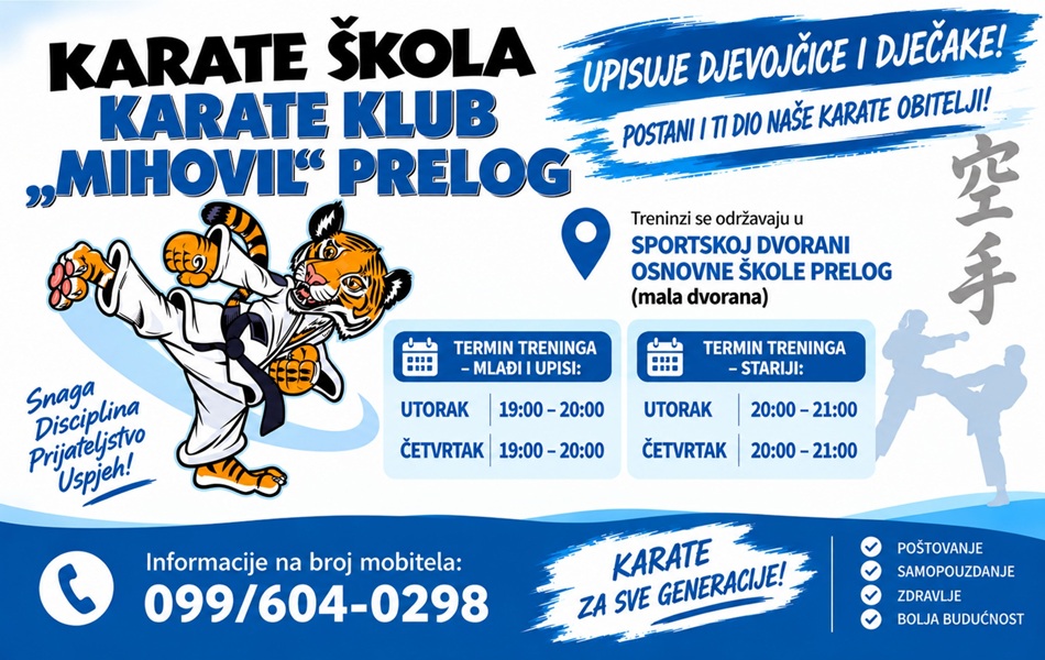 Karate klub „Mihovil“ Prelog nastavlja uspješan rad na novoj lokaciji